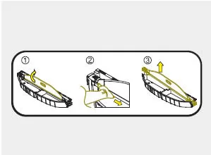 So trennen Sie die Laderaumabdeckung von der Gepäckablage