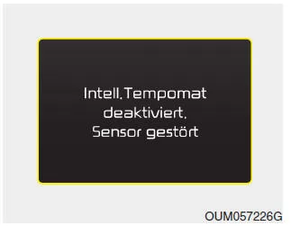 Meldung "Radar prüfen"