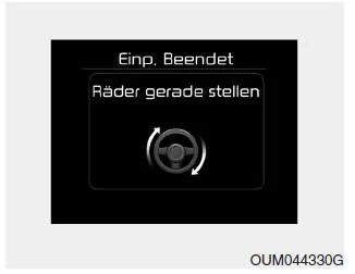 Einparkhilfe beendet