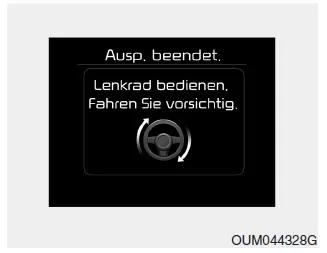 Ausparken beendet