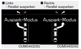 Ausparkmodus auswählen