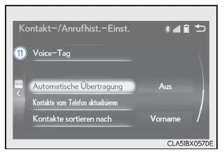 Kontakteinstellungen