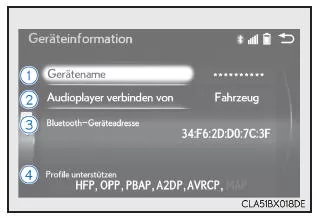 Anzeige der Details eines Bluetooth-Geräts