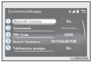 Detaillierte Bluetooth-Einstellungen