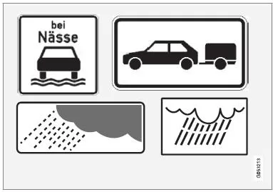 Beispiel von Zusatzschildern