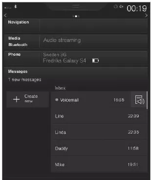 Nachricht auf dem Center Display lesen