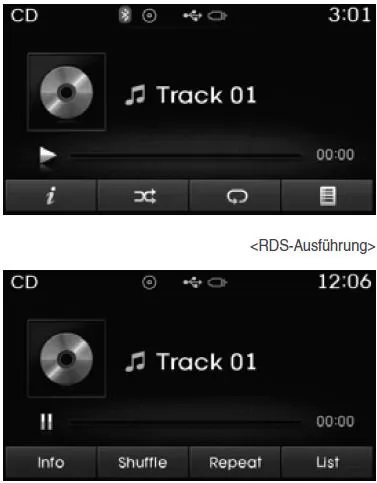 Menü Audio-CD-Modus