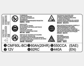 Aufkleber Batteriekapazität