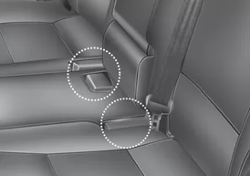 Hinteren Sicherheitsgurt verstauen