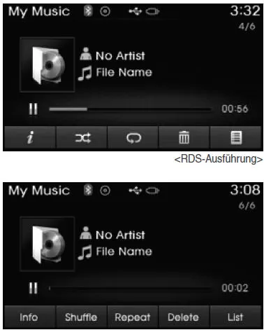 Modus Meine Musik verwenden