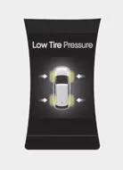 Geringer Reifenluftdruck-