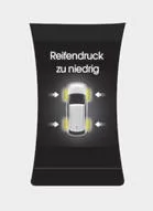 Geringer Reifenluftdruck-