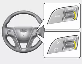 Eingestellte Tempomat-Geschwindigkeit verringern