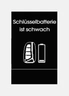 Schlüsselbatterie ist schwach