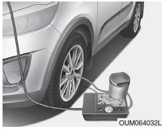 Verwendung des Tire Mobility Kit