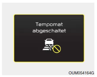 Absenken der Tempomat-