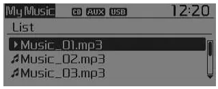 MENÜ: Modus "Meine Musik"
