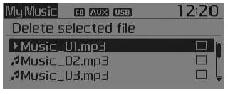 MENÜ: Modus "Meine Musik"