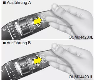 Heckscheibenwischer- und Wascherschalter
