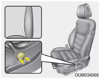 Vorderen Sitz einstellen - manuell