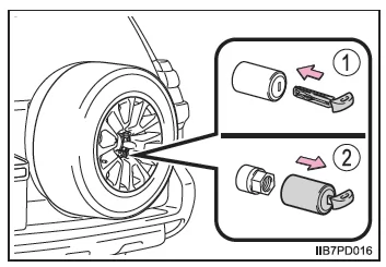 Wenn Sie eine Reifenpanne haben (Fahrzeuge mit Reserverad)