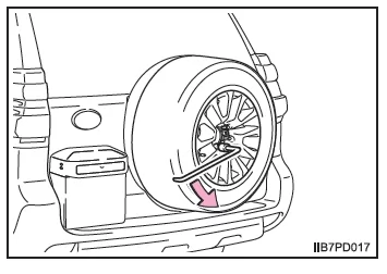 Wenn Sie eine Reifenpanne haben (Fahrzeuge mit Reserverad)