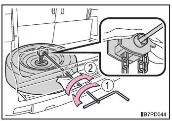Wenn Sie eine Reifenpanne haben (Fahrzeuge mit Reserverad)
