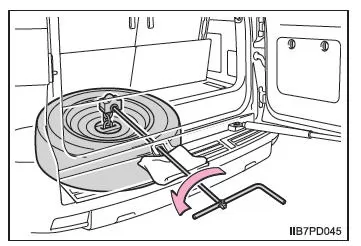 Wenn Sie eine Reifenpanne haben (Fahrzeuge mit Reserverad)