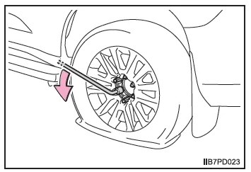 Wenn Sie eine Reifenpanne haben (Fahrzeuge mit Reserverad)