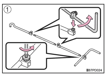 Wenn Sie eine Reifenpanne haben (Fahrzeuge mit Reserverad)