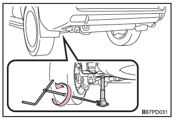 Wenn Sie eine Reifenpanne haben (Fahrzeuge mit Reserverad)