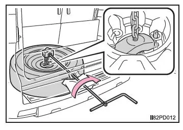 Wenn Sie eine Reifenpanne haben (Fahrzeuge mit Reserverad)