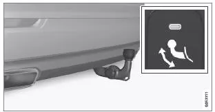 Anhängerzugvorrichtung ausklappen