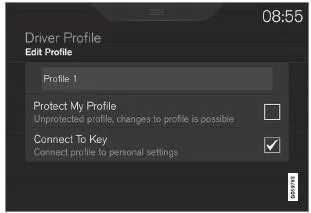 Fahrerprofil bearbeiten