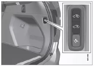 Schalter zum Anheben und Absenken der Heckpartie des Fahrzeugs