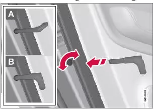 Manuelle Kindersicherung Nicht mit dem manuellen Türschloss zu verwechseln