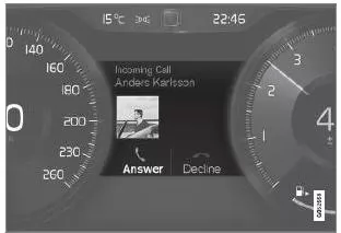 Meldung auf dem Fahrerdisplay