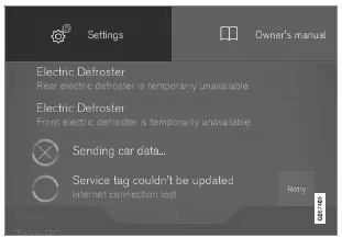 Topmenü mit der Auswahlmöglichkeit Einstellungen
