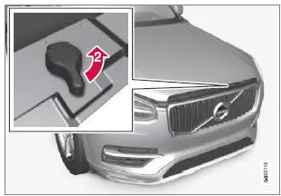 Öffnen Sie die Motorhaube