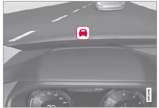 Ein blinkendes Symbol weckt die Aufmerksamkeit des Fahrers