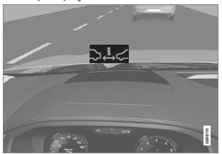 Symbol der Abstandswarnung auf der Windschutzscheibe4