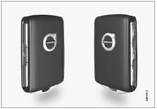 Am Transponderschlüssel befinden sich vier Tasten -einer am linken und drei am rechten Rand