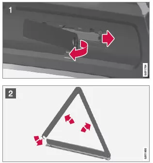 Warndreieck aufklappen
