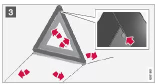 Warndreieck aufklappen